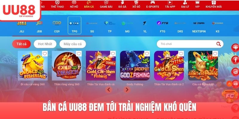 Bắn cá UU88 đem tới trải nghiệm khó quên