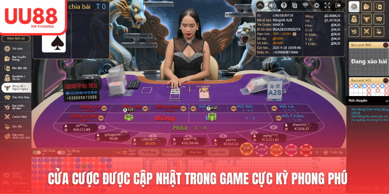 Cửa cược thiết kế trong game vô cùng phong phú 